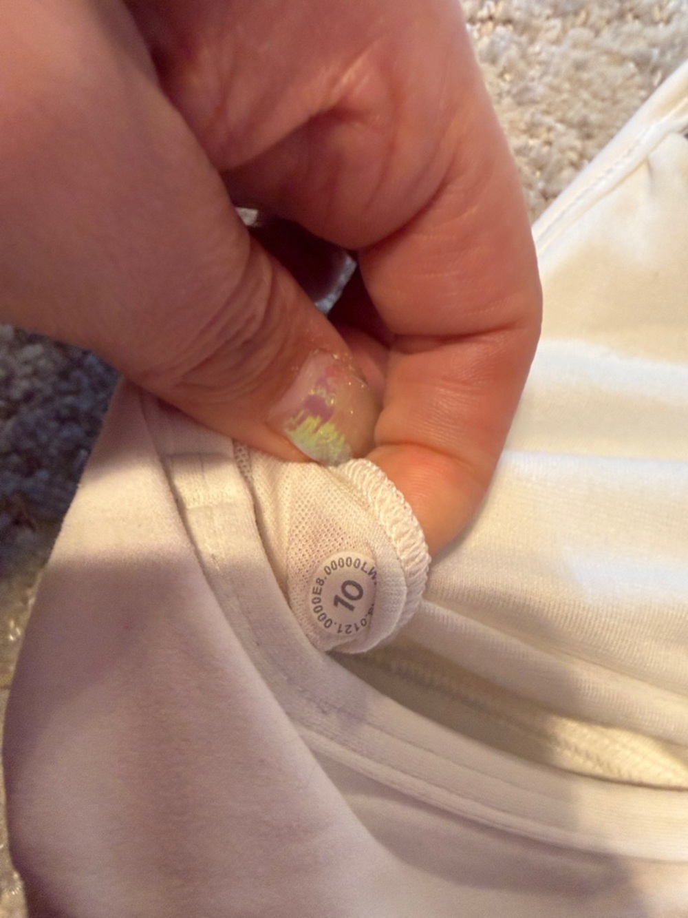 lululemon athletica y flow bra size 10 white - Picture 3 of 3